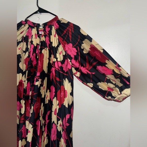 NWOT Christina Rohde Floral Pleated Oversize Boho Dress - Picture 3 of 7